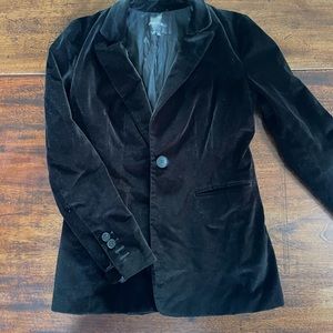 Velvet blazer (black) (size 2)